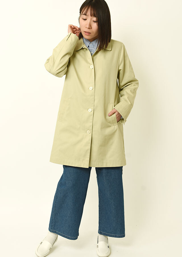 koor カラー 20aw コート スタンドカラーロングコート（ステンカラーコート）｜CORNERS