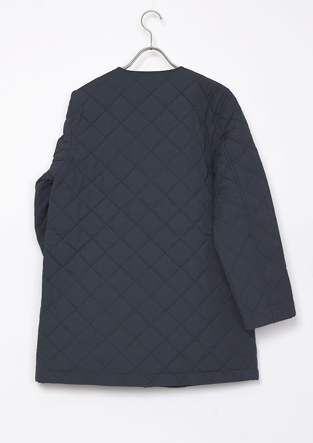 2025秋冬】【ポートランド】中綿スクエアキルトノーカラーコート