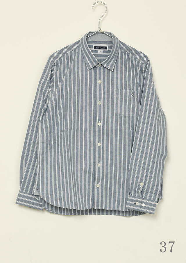 TOMORROWLAND　collection　バイカラーストライプスタンド TOMORROWLAND｜120/2コットン ストライプ ワイドスプレッド