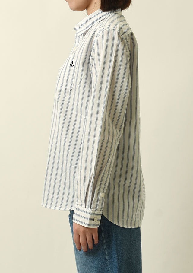 2024秋冬】【ポートランド】オックスストライプミニカラーシャツ