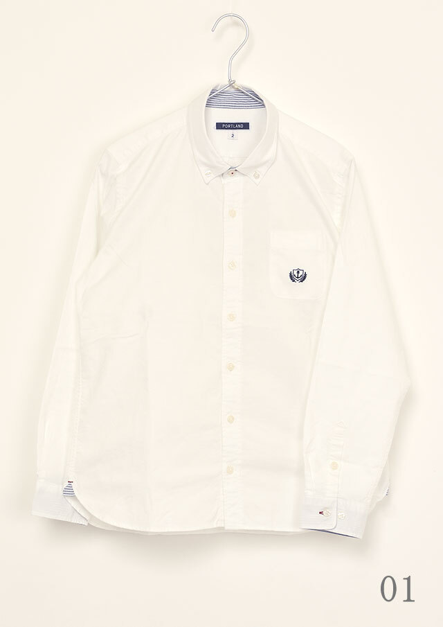 2024秋冬】【ポートランド】【22】オックス無地ミニボタンダウンシャツ