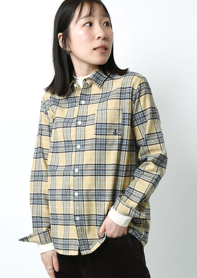 【2025秋冬】【ポートランド】ネルチェックシャツ【PL125901】【S22】