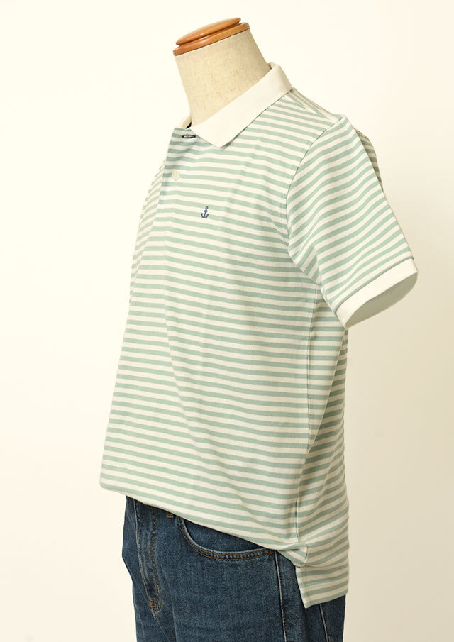 期間限定10%OFF!【2025春夏】【ポートランド】鹿の子ボーダーポロ半袖【メンズ】【PL145402AA】【S12】
