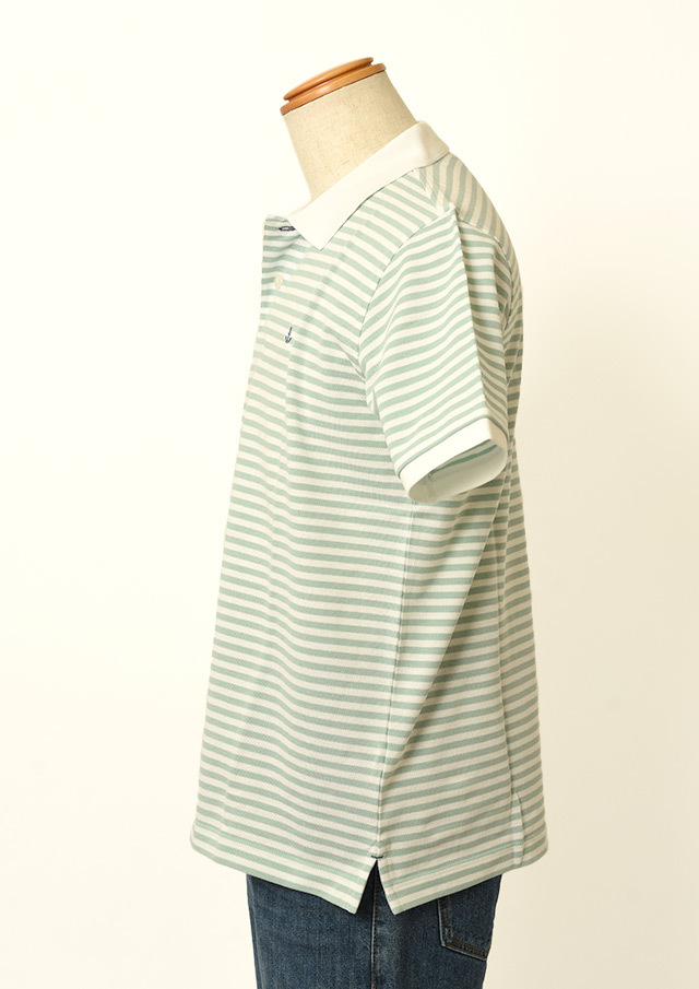 期間限定10%OFF!【2025春夏】【ポートランド】鹿の子ボーダーポロ半袖【メンズ】【PL145402AA】【S12】