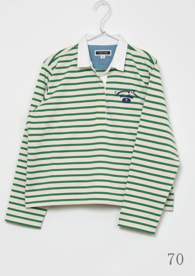 2025秋冬】【ポートランド】天竺ボーダースキッパー長袖【PL145701