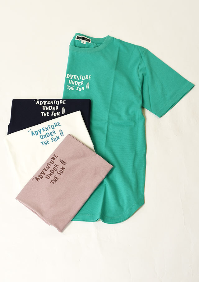SALE!!【2024春夏】【ポートランド】英字ロゴプリントTシャツ四分袖【PL154407】【S12】