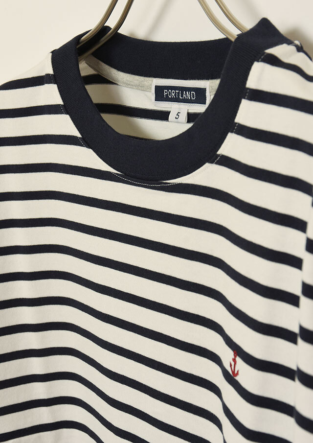 SALE!!【2025春夏】【ポートランド】ボーダークルーネックTシャツ半袖【メンズ】【PL155206】【S12】