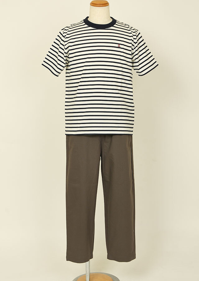 SALE!!【2025春夏】【ポートランド】ボーダークルーネックTシャツ半袖【メンズ】【PL155206】【S12】