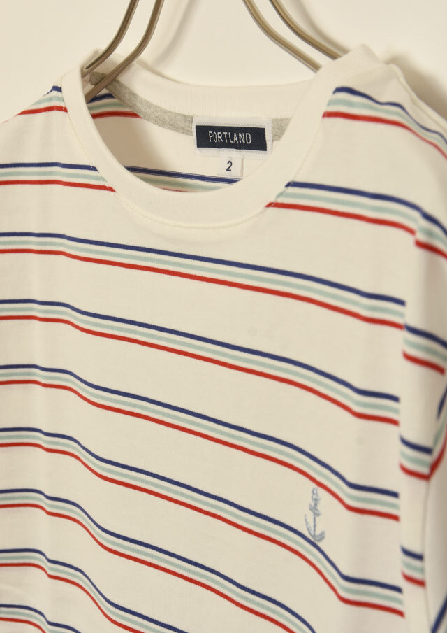 期間限定10%OFF!【2025春夏】【ポートランド】ボーダーTシャツ四分袖【PL155207】【S11】