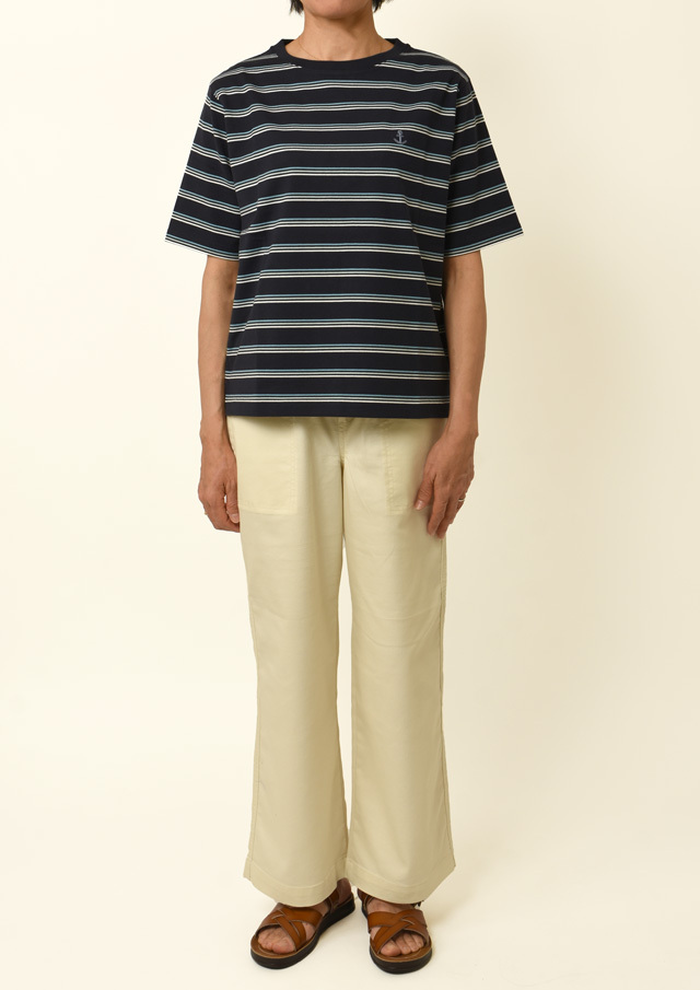 期間限定10%OFF!【2025春夏】【ポートランド】ボーダーTシャツ四分袖【PL155207】【S11】