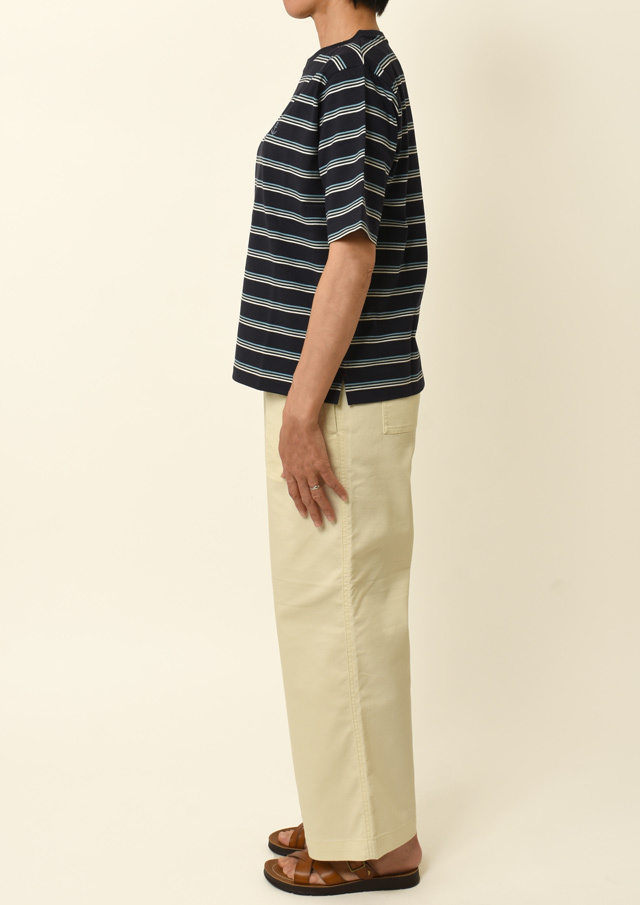 期間限定10%OFF!【2025春夏】【ポートランド】ボーダーTシャツ四分袖【PL155207】【S11】