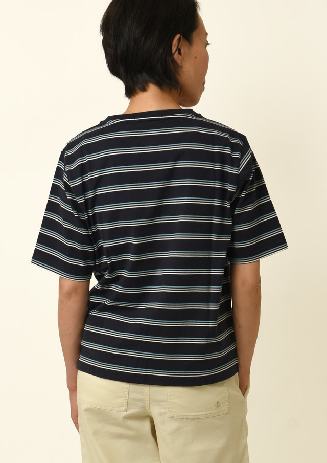 期間限定10%OFF!【2025春夏】【ポートランド】ボーダーTシャツ四分袖【PL155207】【S11】
