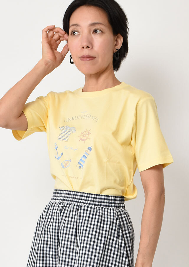 期間限定10%OFF!【2025春夏】【ポートランド】マリンイラストTシャツ半袖【PL155251J】【S12】