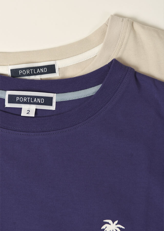 2025春夏】【ポートランド】TC吸水速乾_プリントロング丈Tシャツ