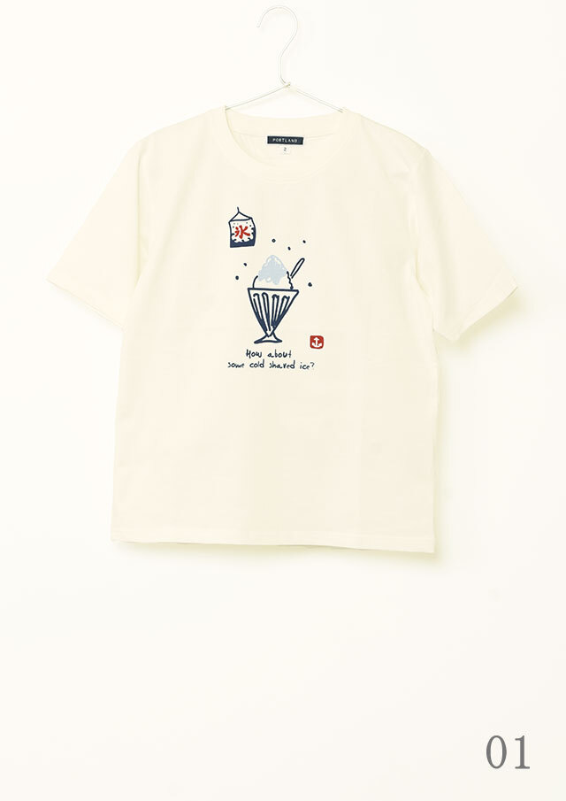 2025春夏】【ポートランド】かき氷プリントTシャツ【PL155405】【S12】