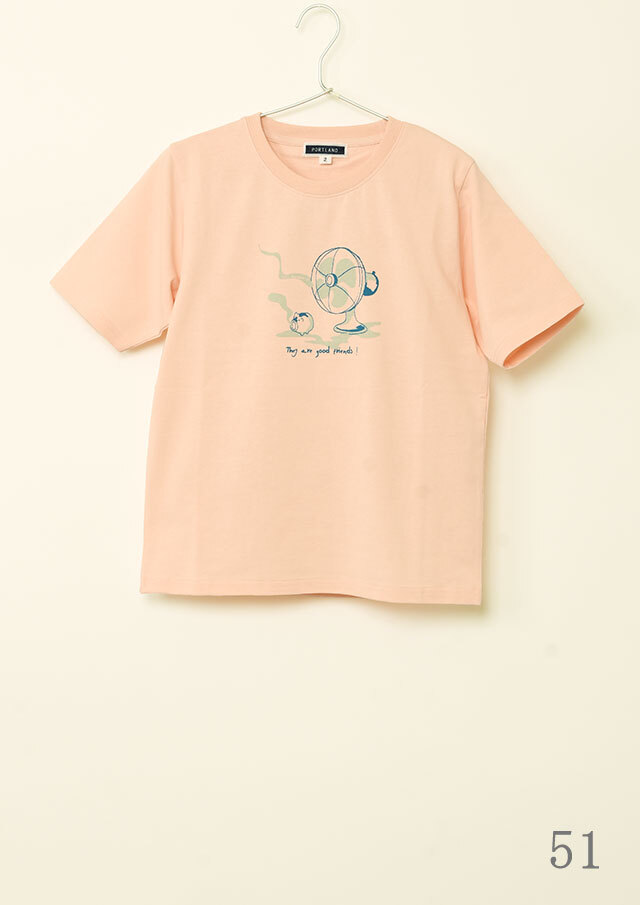 2025春夏】【ポートランド】扇風機プリントTシャツ【PL155407】【S12】