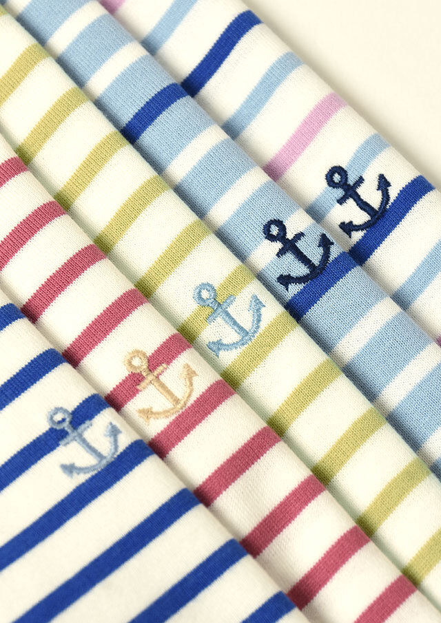 期間限定10%OFF!【2025春夏】【ポートランド】ボーダーボートネック五分袖【PL155451】【S12】