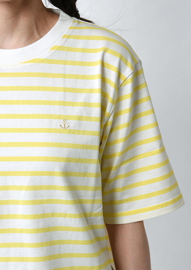 2026春夏】【ポートランド】ボーダークルーネックTシャツ五分袖