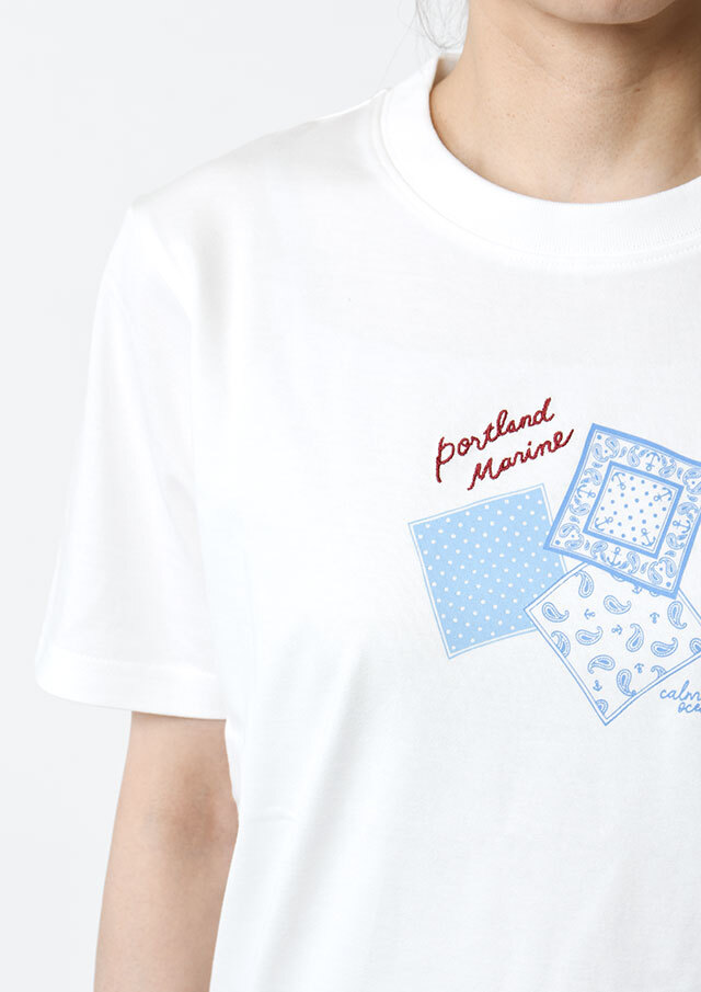 しめ　Tシャツ 2026春夏】【ポートランド】バンダナプリントTシャツ【PL156251】【S12】