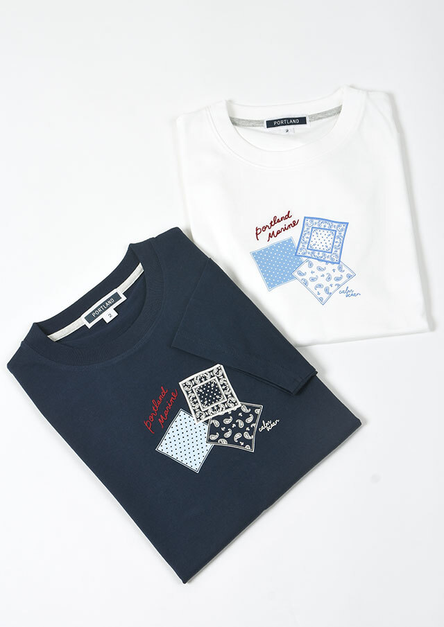 2026春夏】【ポートランド】バンダナプリントTシャツ【PL156251】【S12】