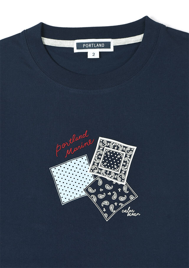 2026春夏】【ポートランド】バンダナプリントTシャツ【PL156251】【S12】