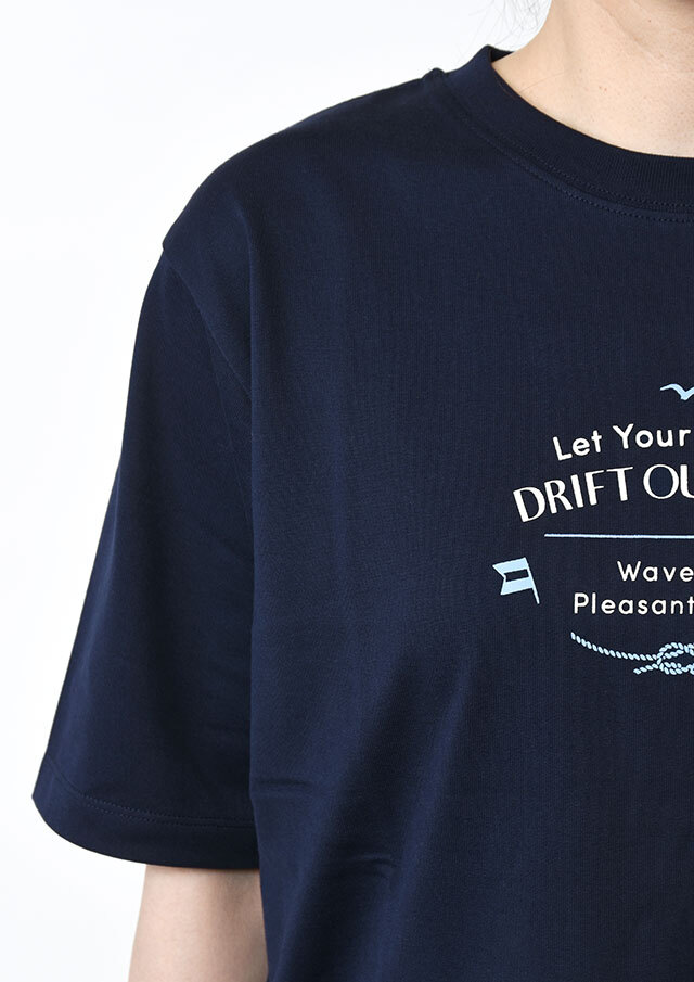 2026春夏】【ポートランド】ロゴプリントロング丈Tシャツ五分袖
