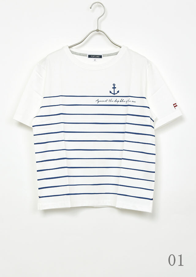 【2026春夏】【ポートランド】パネルボーダープリントTシャツ【PL156254】【S12】