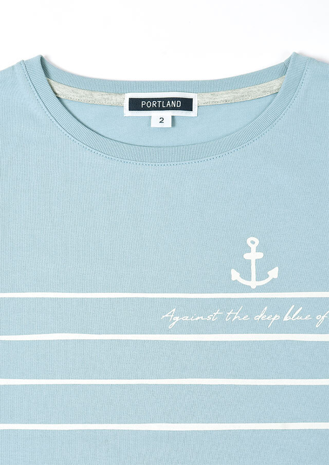 2026春夏】【ポートランド】パネルボーダープリントTシャツ【PL156254