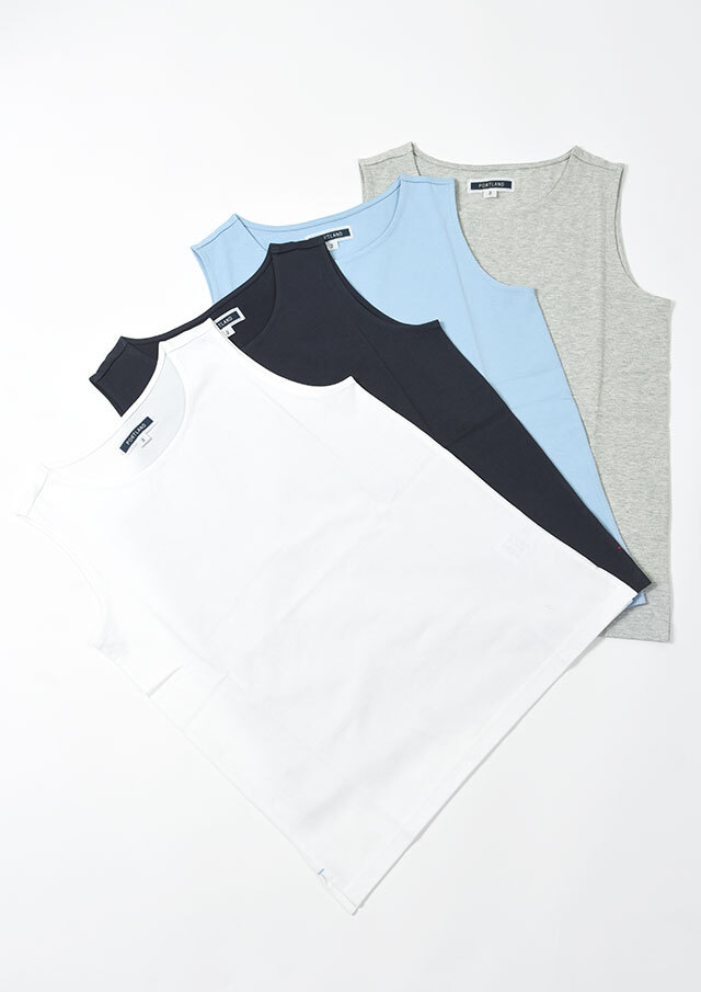 【2026春夏】【ポートランド】天竺無地ノースリーブカットソー【PL156301】【S12】