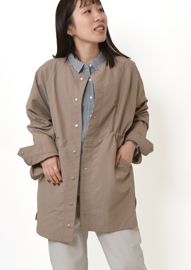 【2026春夏】【ポートランド】防花粉ノーカラードロストコート【PR1-24321】【S11】