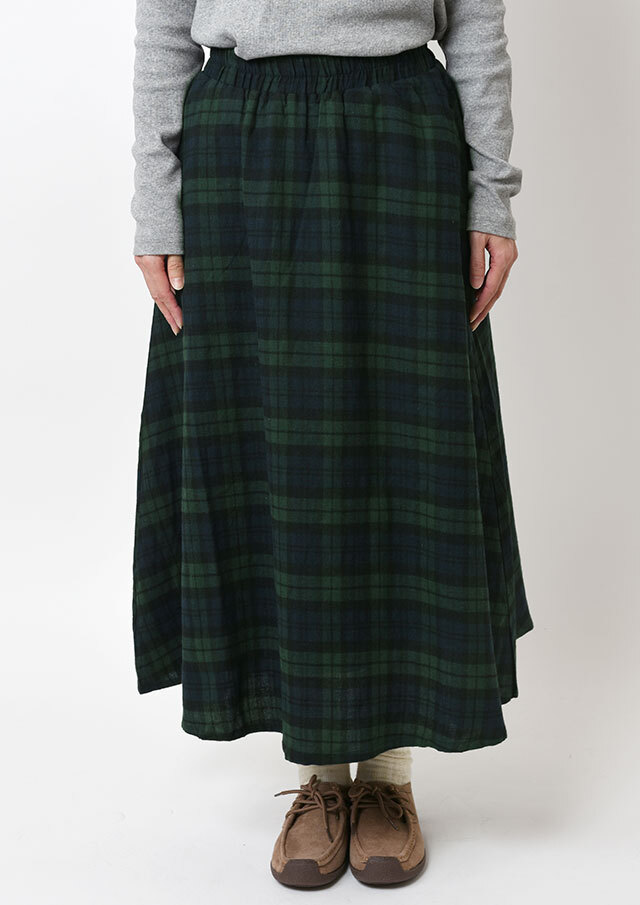 2025秋冬】【ポートランド】薄起毛タータンチェックスカート【PS3