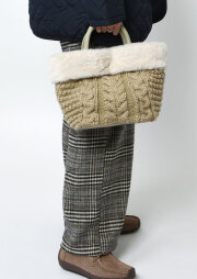 【2025秋冬】【67】ニット_フェイクファートートバッグ【1251-563-1】【Selection】