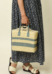 SALE!!【2025春夏】【66】ペーパースクエアトート【2254-222-1】【Selection】【S12】