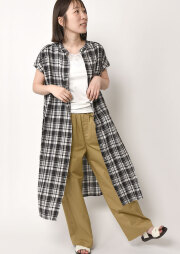 SALE!!【2025春夏】【ブルーライフ】モノトーンチェックワンピース【BL025102】【S12】