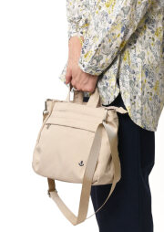 【2025春夏】【ポートランド】ナイロンイカリ刺しゅう付きショルダートートバッグ【PA41-405】【S11】