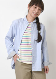 【2025秋冬】【ポートランド】オックスショールカラーロングブラウス【PL055701】【S21】