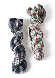 SALE!!【2025秋冬】【ポートランド】クリンクルマドラスチェックロングブラウス七分袖【PL055802】【S21】