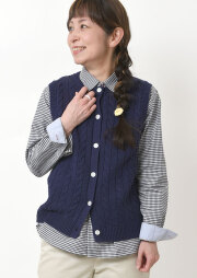 【2026春夏】【ポートランド】ケーブル編みニットベスト【PL066302】【S11】