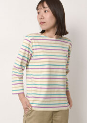 【2025秋冬】【ポートランド】ボーダーボートネックカットソー八分袖【PL075701】【S21】