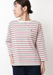 【2025秋冬】【ポートランド】TCボーダーボートネックカットソー八分袖【PL075821】【S21】