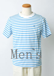 【2026春夏】【ポートランド】ボーダークルーネックTシャツ五分袖【メンズ】【PL156205AA】【S12】