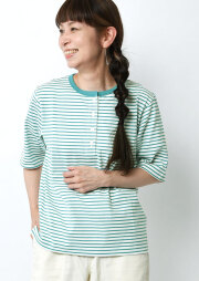 【2026春夏】【ポートランド】ヘンリーネックTシャツ五分袖【PL156302】【S12】