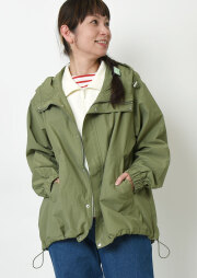 【2026春夏】【ポートランド】撥水加工裾ドロストミドル丈マウンテンパーカー【PR1-24315】【S11】