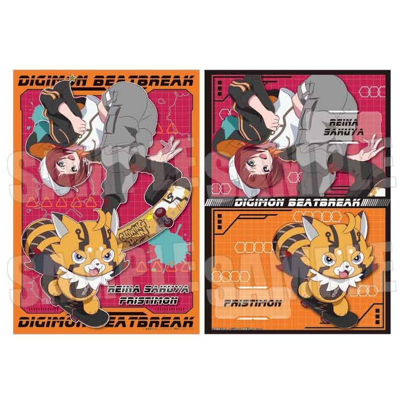 【2月予約】DIGIMON BEATBREAK らくピタポスター 咲夜 レーナ&プリスティモン Skater ver. キャラグッズ 4522776789683