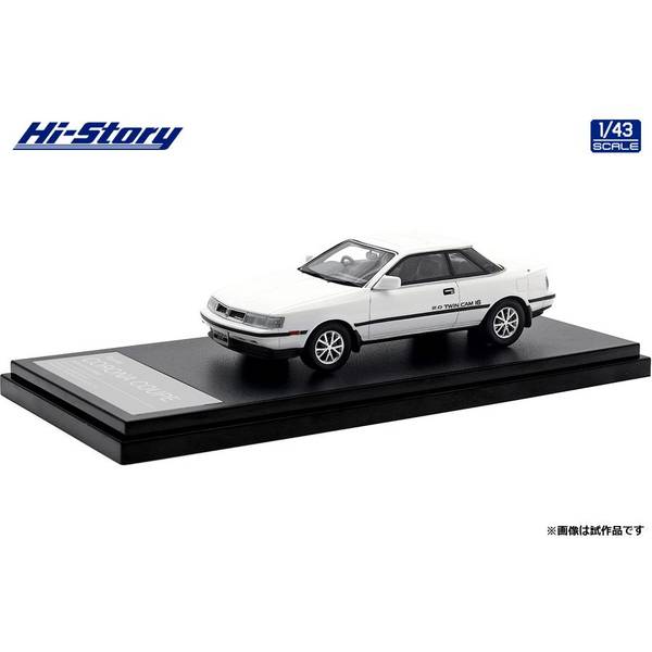 ハイストーリー 1/43 トヨタ コロナクーペ 2000GT-R 1985 スーパーホワイトII 完成品ミニカー HS455WH