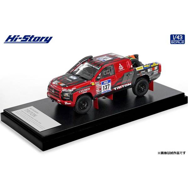 1/43 三菱　新型トライトン　ラリーアート　ミニカー　ディーラー品　限定品 12月予約】ハイストーリー 1/43 ミツビシ トライトン No.137 2024