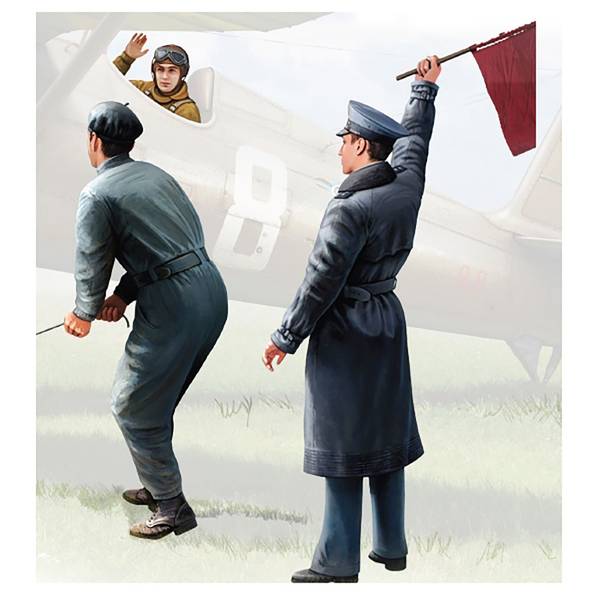 IBG 1/32 ポーランド軍パイロット＆グランドクルー3体1939 スケールモデル PB32006