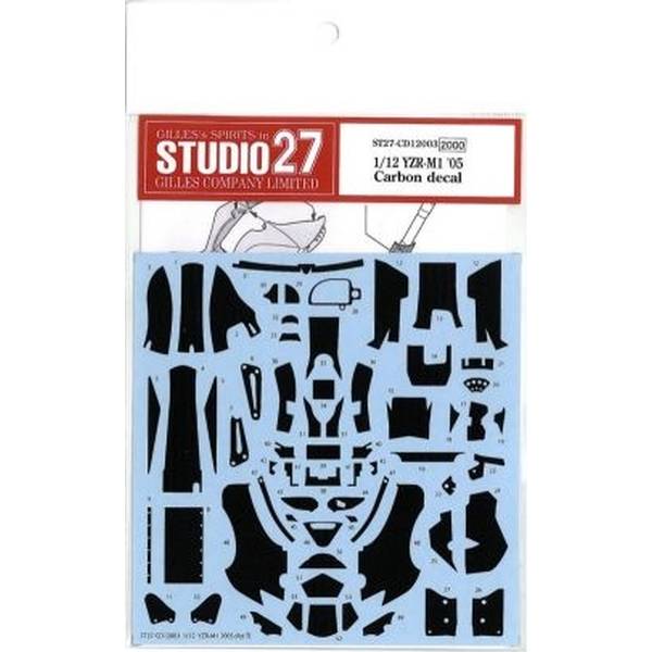 スタジオ27 1/12 YZR-M1 '05 カーボンデカール(T社1/12 YZR-M1 2005対応) 模型用グッズ CD12003