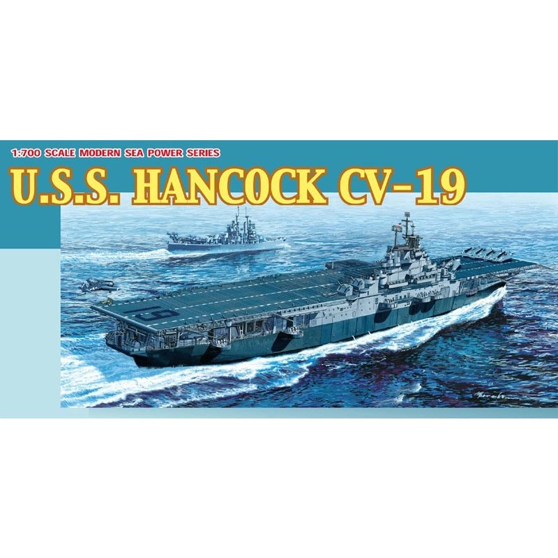 ドラゴン 1/700 アメリカ海軍 航空母艦 U.S.S.ハンコックCV-19 スケールモデル DR7056