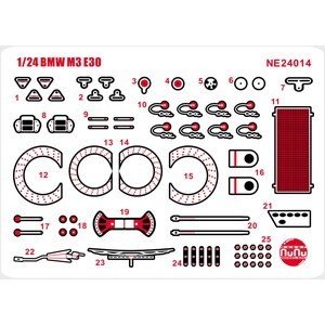 プラッツ/NuNu 1/24 レーシングシリーズ BMW M3 E30用ディテールアップパーツ 模型用グッズ NE24014